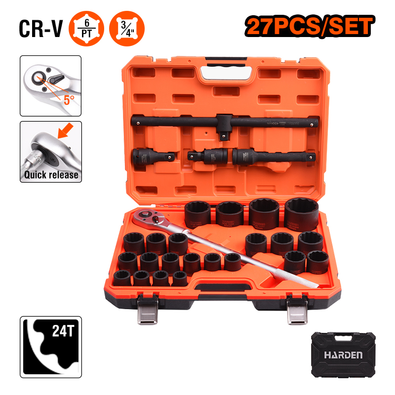 Hand Tools - HARDEN 27Pcs 3/4