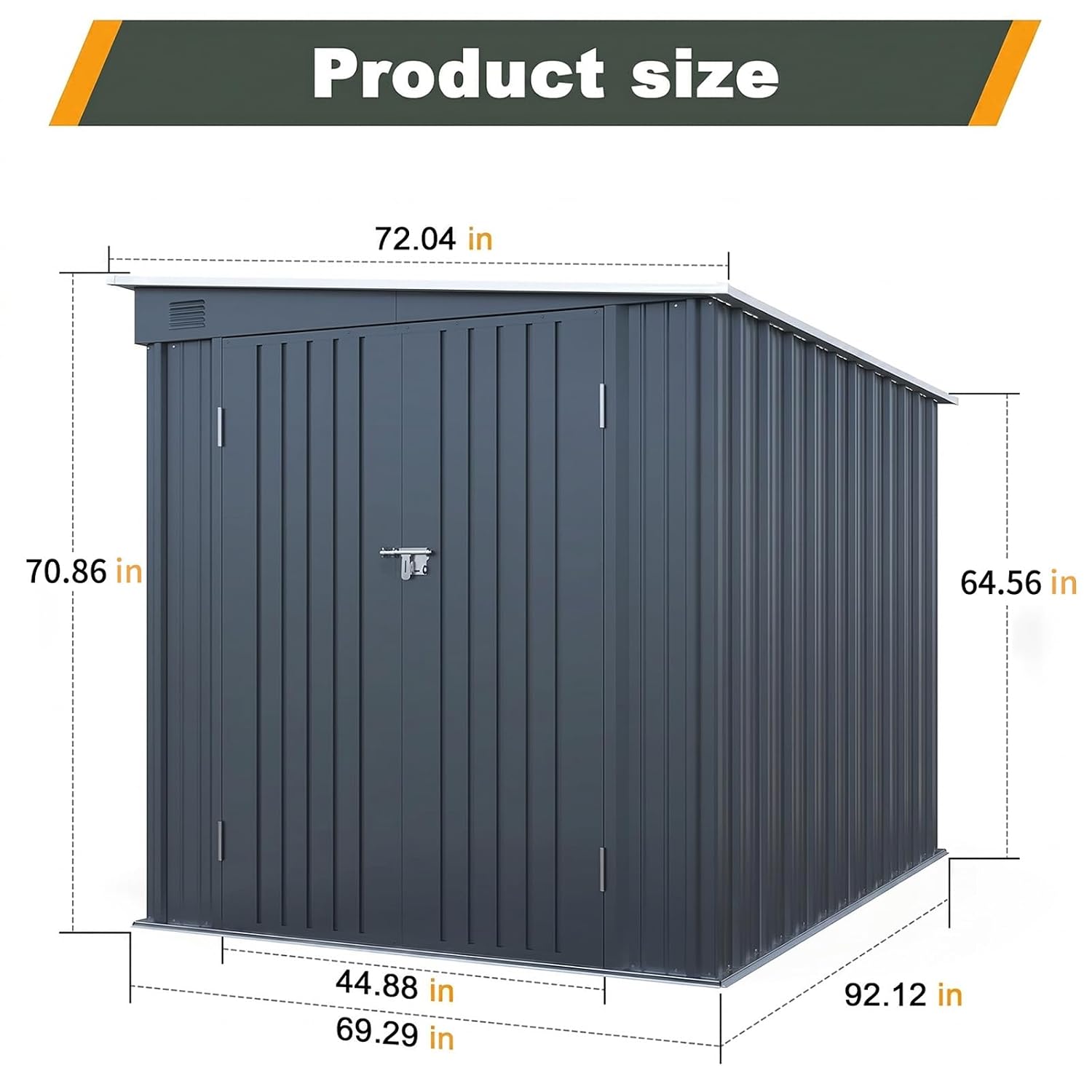 6x8 FT Metal Lean to Shed Lock - Garden Tools ulasan dan harga