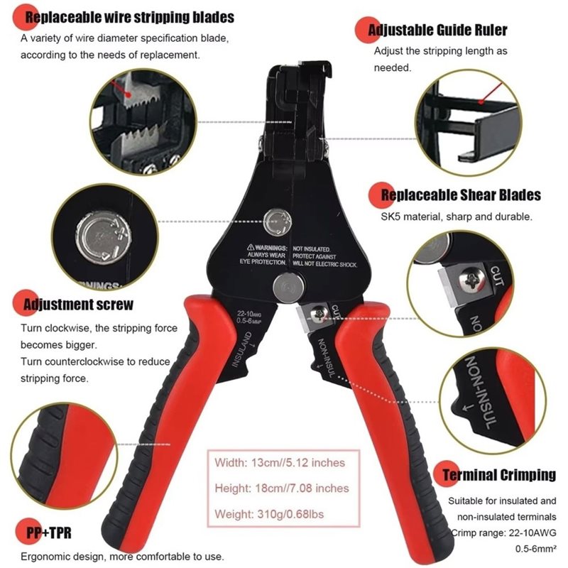 VELIF-Adjustable Length Automa - Automatic Wire Stripper Cutter ulasan dan harga