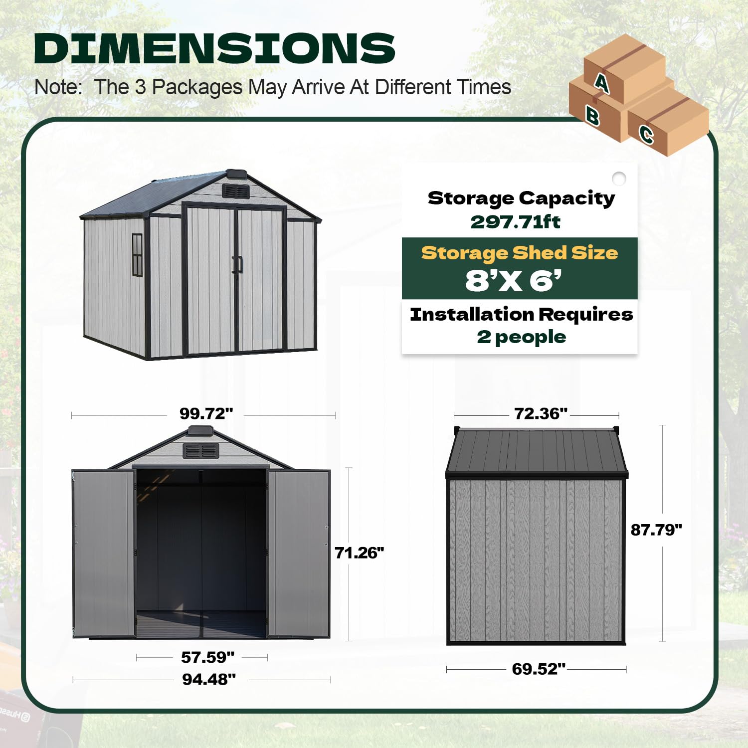 8x6 FT Resin Outdoor Storage S - Garden Tools ulasan dan harga