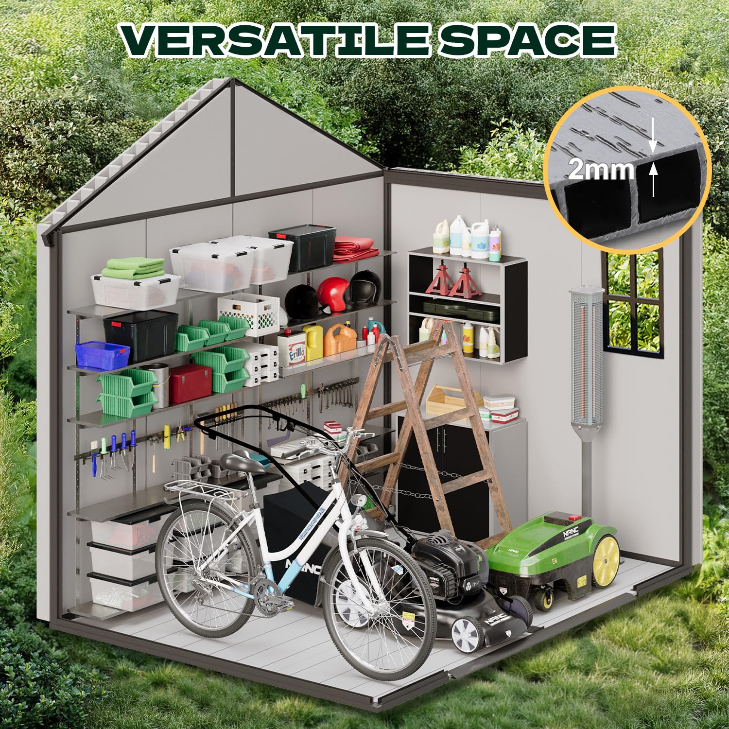 8x6 FT Resin Outdoor Storage S - Garden Tools ulasan dan harga