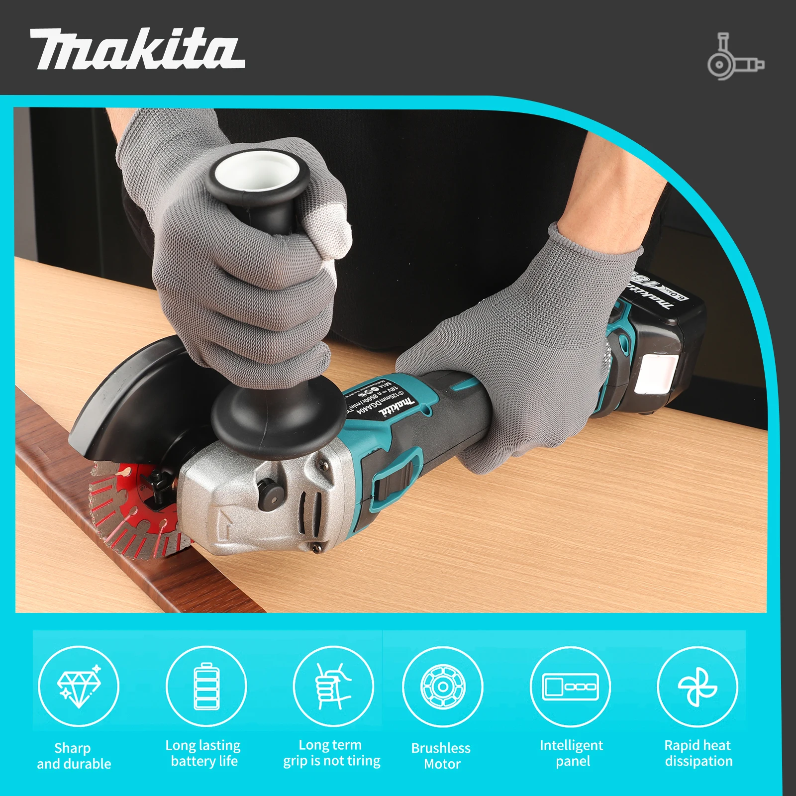 For Makita 18v Battery Pins DG - Brushless Angle Grinder Battery Powered ulasan dan harga