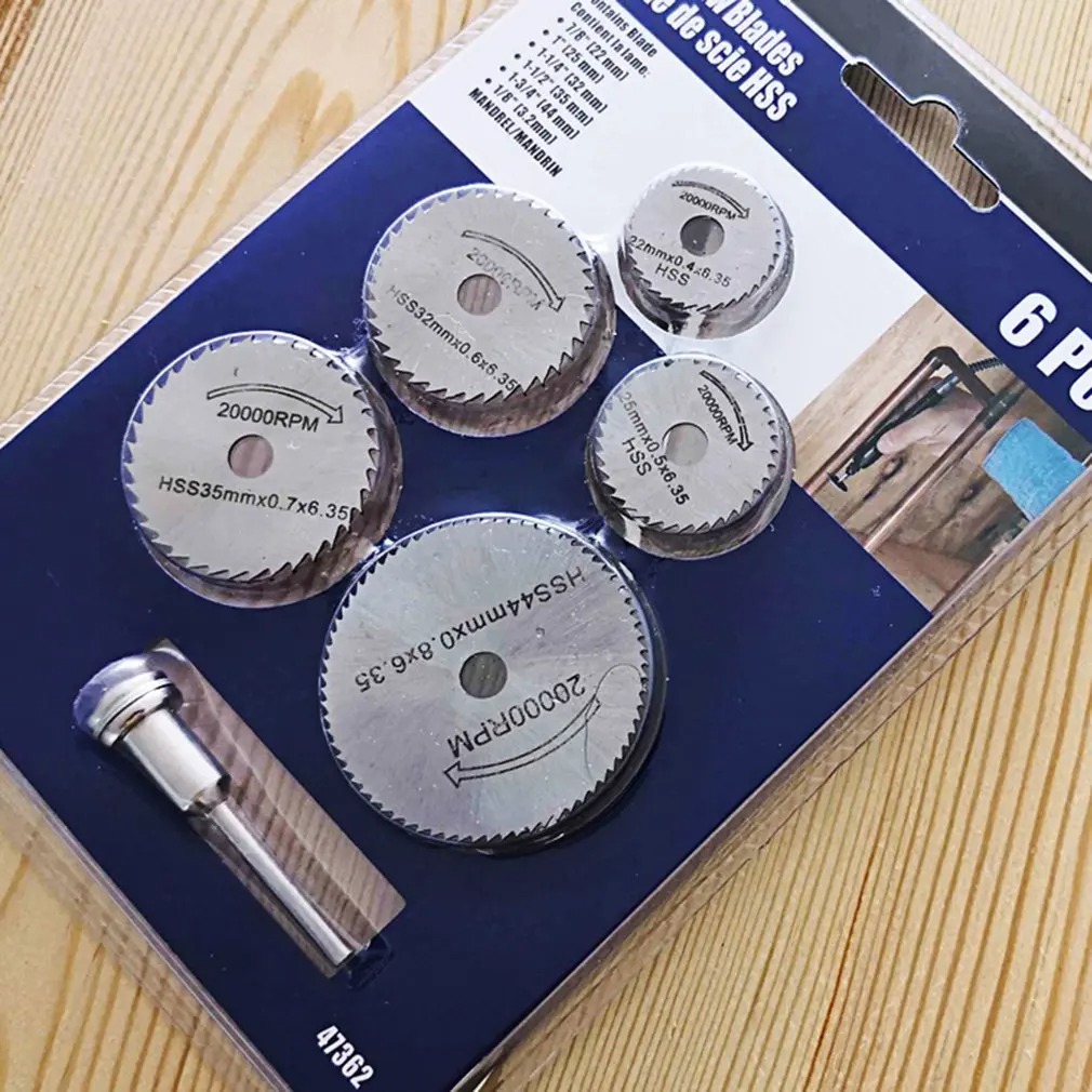 6Pcs HSS Circular Saw Blade Ro - Cordless Rotary Tool Kit Accessories ulasan dan harga