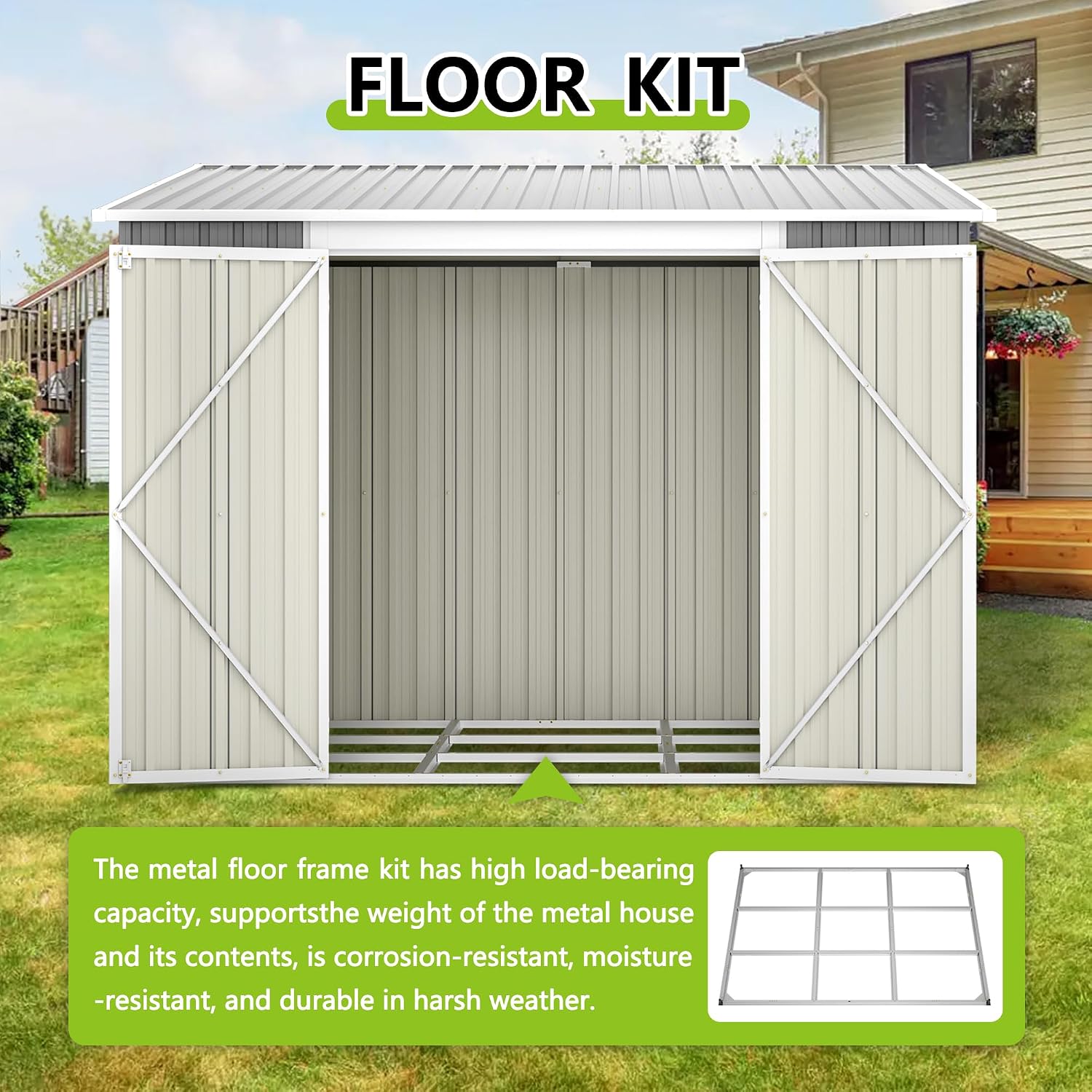 6x8FT Lean to Metal Outdoor St - Garden Tools ulasan dan harga