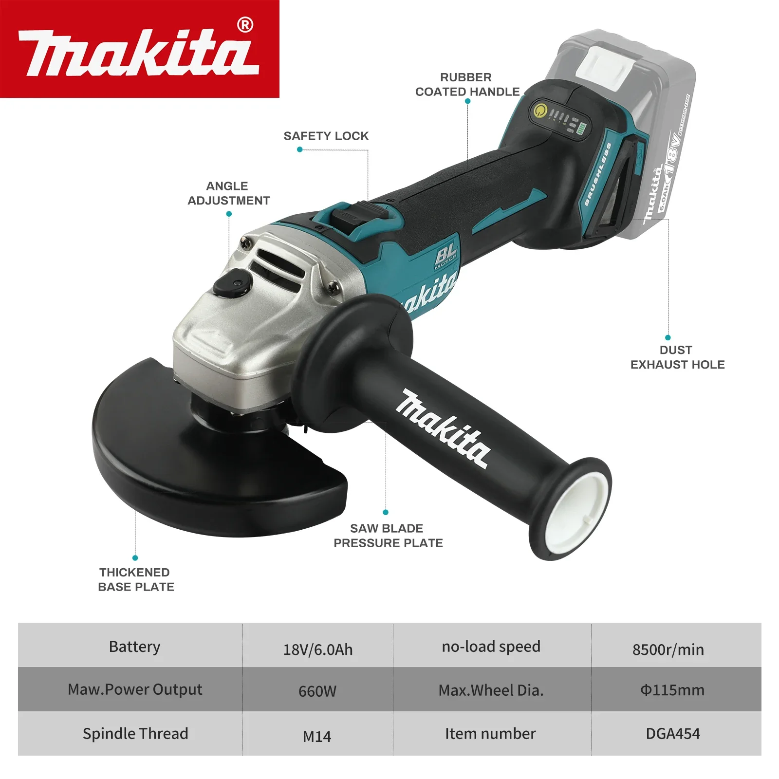 Brushless Lithium Electric Ang - Brushless Angle Grinder Battery Powered ulasan dan harga