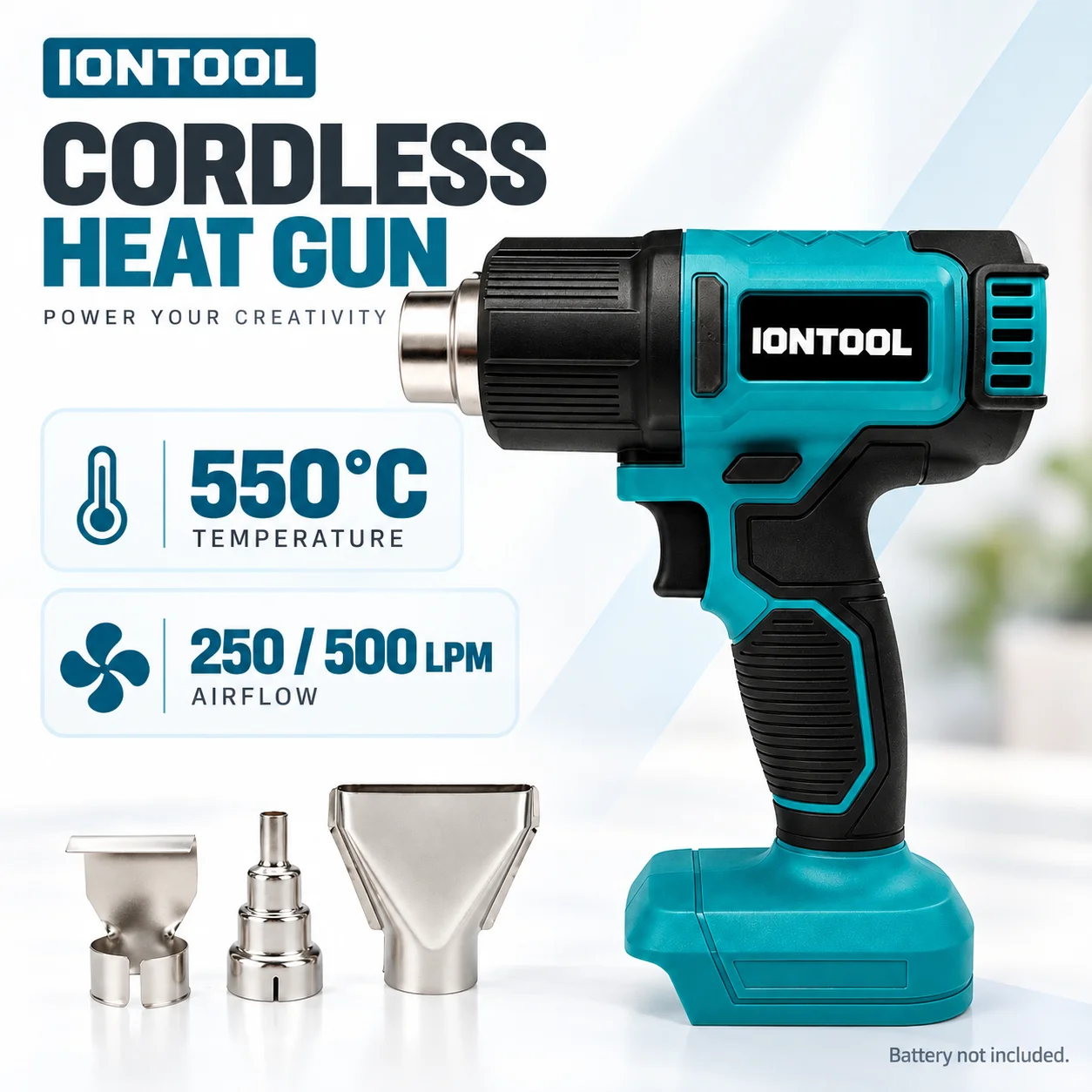 IONTOOL Cordless Heat Gun 550℃ - Cordless Heat Gun For Shrink Tubing ulasan dan harga