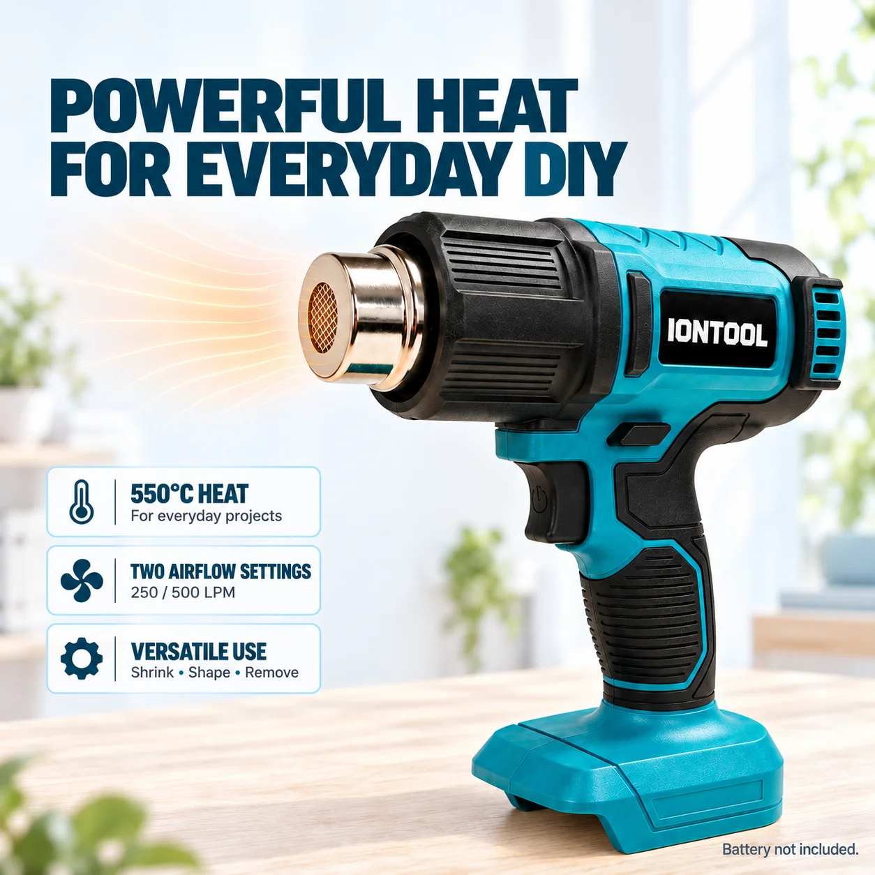 IONTOOL Cordless Heat Gun 550℃ - Cordless Heat Gun For Shrink Tubing ulasan dan harga