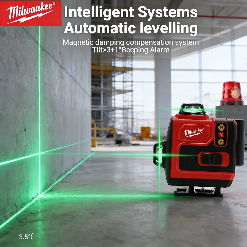 Genuine Milwaukee 4d 16 Line L - Laser Level 16 Lines 4D Green ulasan dan harga