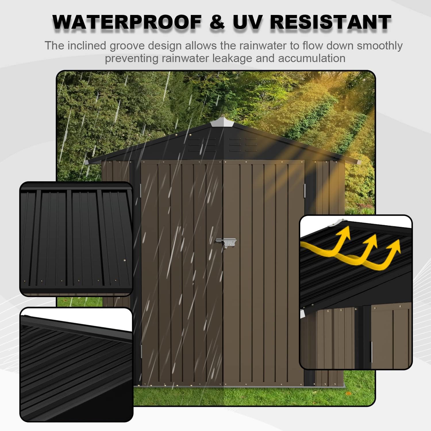 Metal Outdoor Storage Shed 6x4 - Garden Tools ulasan dan harga