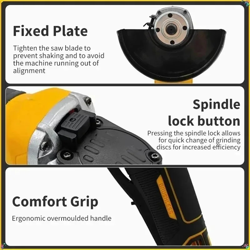 Vesmatity DCG406 Brushless Ang - Brushless Angle Grinder Battery Powered ulasan dan harga