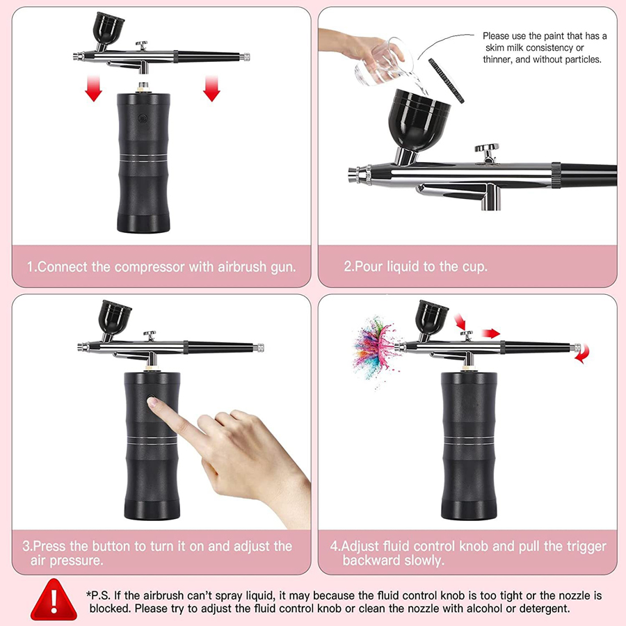 Portable Airbrush Kit With Com - Airbrush Kit With Mini Compressor ulasan dan harga